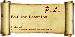 Paulisz Leontina névjegykártya